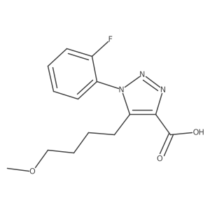 1-(2-fluorophenyl)-5-(4-methoxybutyl)-1H-1,2,3-triazole-4-carboxylic acid结构式