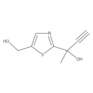 2-[5-(Hydroxymethyl)-1,3-thiazol-2-yl]but-3-yn-2-ol Structure