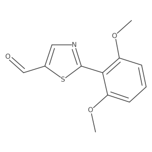 2-(2,6-Dimethoxyphenyl)thiazole-5-carbaldehyde结构式