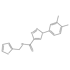 1-(3,4-dimethylphenyl)-N-(thiophen-2-ylmethyl)-1H-1,2,3-triazole-4-carboxamide结构式