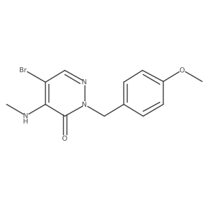 2-(4-methoxybenzyl)-5-bromo-4-(methylamino)pyridazin-3(2H)-one结构式