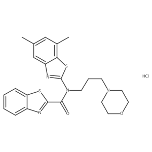 N-(5,7-dimethylbenzo[d]thiazol-2-yl)-N-(3-morpholinopropyl)benzo[d]thiazole-2-carboxamide hydrochloride Structure