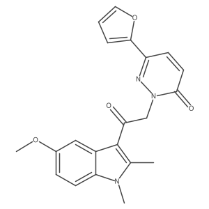 6-(furan-2-yl)-2-[2-(5-methoxy-1,2-dimethyl-1H-indol-3-yl)-2-oxoethyl]pyridazin-3(2H)-one Structure