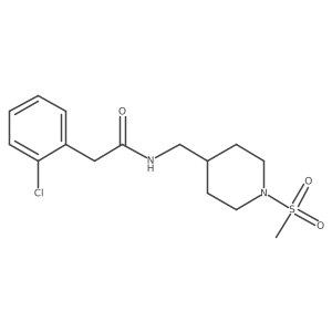2-(2-chlorophenyl)-N-((1-(methylsulfonyl)piperidin-4-yl)methyl)acetamide Structure
