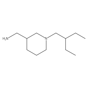 (1-(2-Ethylbutyl)piperidin-3-yl)methanamine结构式