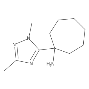 1-(1,3-Dimethyl-1h-1,2,4-triazol-5-yl)cycloheptan-1-amine结构式