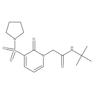 N-(tert-butyl)-2-(2-oxo-3-(pyrrolidin-1-ylsulfonyl)pyridin-1(2H)-yl)acetamide Structure