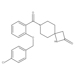 7-{2-[(4-Chlorophenyl)methoxy]benzoyl}-1,7-diazaspiro[3.5]nonan-2-one Structure
