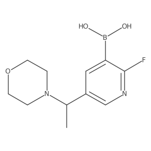 2-Fluoro-5-(1-morpholinoethyl)pyridin-3-ylboronic acid结构式