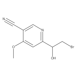 6-(2-Bromo-1-hydroxyethyl)-4-methoxypyridine-3-carbonitrile结构式