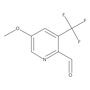 5-Methoxy-3-(trifluoromethyl)picolinaldehyde结构式