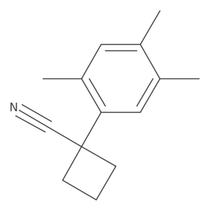 1-(2,4,5-Trimethylphenyl)cyclobutane-1-carbonitrile Structure