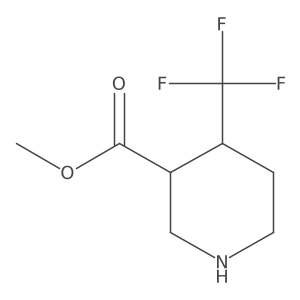 Racemic trans-methyl 4-(trifluoromethyl)piperidine-3-carboxylate结构式