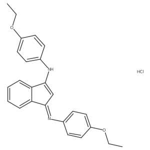 (1-(Aza(4-ethoxyphenyl)methylene)inden-3-yl)(4-ethoxyphenyl)amine hydrochloride Structure