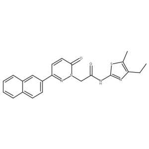 N-[(2Z)-4-ethyl-5-methyl-1,3-thiazol-2(3H)-ylidene]-2-[3-(naphthalen-2-yl)-6-oxopyridazin-1(6H)-yl]acetamide Structure