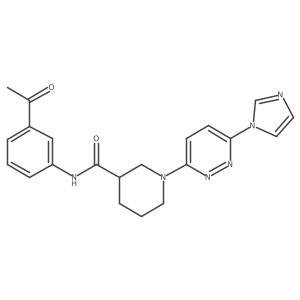 1-(6-(1H-imidazol-1-yl)pyridazin-3-yl)-N-(3-acetylphenyl)piperidine-3-carboxamide结构式