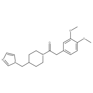 1-(4-((1H-imidazol-1-yl)methyl)piperidin-1-yl)-2-(3,4-dimethoxyphenyl)ethanone结构式