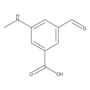 3-Formyl-5-(methylamino)benzoic acid Structure