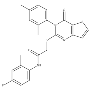 2-{[3-(2,4-dimethylphenyl)-4-oxo-3,4-dihydrothieno[3,2-d]pyrimidin-2-yl]sulfanyl}-N-(4-fluoro-2-methylphenyl)acetamide Structure