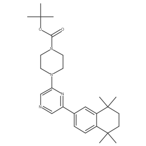 Tert-butyl 4-(6-(1,2,3,4-tetrahydro-1,1,4,4-tetramethylnaphthalen-6-yl)pyrazin-2-yl)piperazine-1-carboxylate结构式