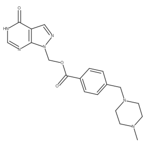 Allopurinol,N-(4-(4-methylpiperizinylmethyl)benz结构式