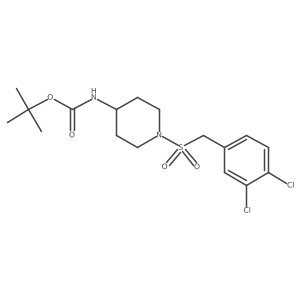 Tert-butyl (1-((3,4-dichlorobenzyl)sulfonyl)piperidin-4-yl)carbamate结构式