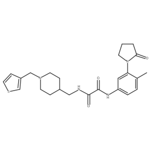 N1-(4-methyl-3-(2-oxopyrrolidin-1-yl)phenyl)-N2-((1-(thiophen-3-ylmethyl)piperidin-4-yl)methyl)oxalamide Structure