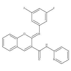 (2Z)-2-[(3,5-difluorophenyl)imino]-N-(pyridin-2-yl)-2H-chromene-3-carboxamide Structure