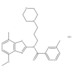 N-(4-methoxy-7-methylbenzo[d]thiazol-2-yl)-3-methyl-N-(3-morpholinopropyl)benzamide hydrochloride结构式