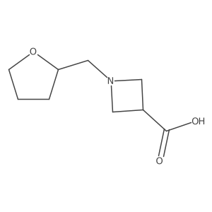 1-[(Oxolan-2-yl)methyl]azetidine-3-carboxylic acid结构式