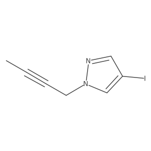 1-(but-2-yn-1-yl)-4-iodo-1H-pyrazole Structure