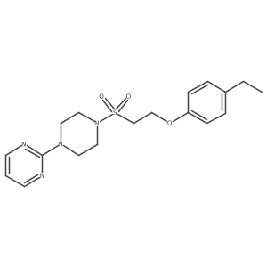 2-{4-[2-(4-Ethylphenoxy)ethanesulfonyl]piperazin-1-yl}pyrimidine结构式
