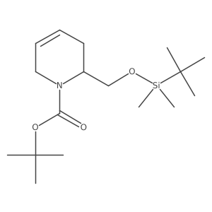 1(2H)-Pyridinecarboxylic acid, 2-[[[(1,1-dimethylethyl)dimethylsilyl]oxy]methyl]-3,6-dihydro-, 1,1-dimethylethyl ester, (2S)-结构式
