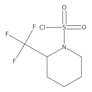 (2R)-2-(trifluoromethyl)piperidine-1-sulfonyl chloride结构式