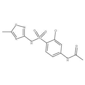 Acetamide,n-[3-chloro-4-[[(5-methyl-1,2,4-oxadiazol-3-yl)amino]sulfonyl]phenyl]- Structure