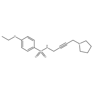 4-ethoxy-N-(4-pyrrolidin-1-ylbut-2-ynyl)benzenesulfonamide结构式