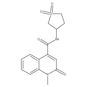 N-(1,1-dioxidotetrahydrothiophen-3-yl)-1-methyl-2-oxo-1,2-dihydroquinoline-4-carboxamide Structure