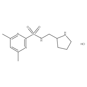 4,6-dimethyl-N-(pyrrolidin-2-ylmethyl)pyrimidine-2-sulfonamide hydrochloride Structure