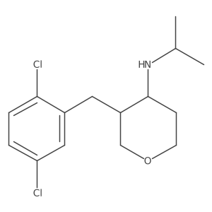3-(2,5-dichlorobenzyl)-N-isopropyltetrahydro-2H-pyran-4-amine结构式