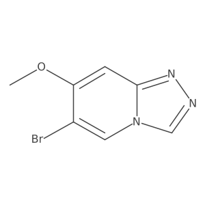 6-Bromo-7-methoxy-[1,2,4]triazolo[4,3-a]pyridine结构式