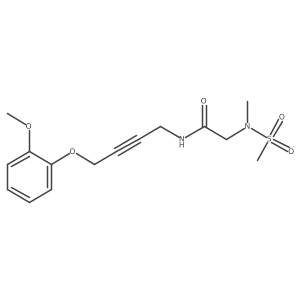 N-(4-(2-methoxyphenoxy)but-2-yn-1-yl)-2-(N-methylmethylsulfonamido)acetamide Structure