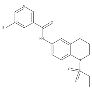 5-bromo-N-(1-(ethylsulfonyl)-1,2,3,4-tetrahydroquinolin-6-yl)nicotinamide Structure