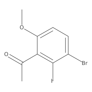 3'-Bromo-2'-fluoro-6'-methoxyacetophenone结构式