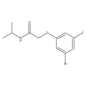 2-(3-Bromo-5-fluorophenoxy)-N-(propan-2-yl)acetamide结构式