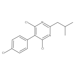 4,6-Dichloro-5-(4-chlorophenyl)-2-(2-methylpropyl)pyrimidine结构式