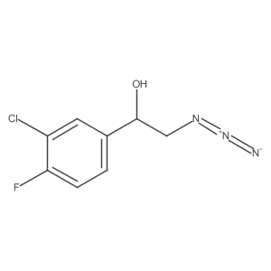 (1R)-2-azido-1-(3-chloro-4-fluorophenyl)ethan-1-ol结构式