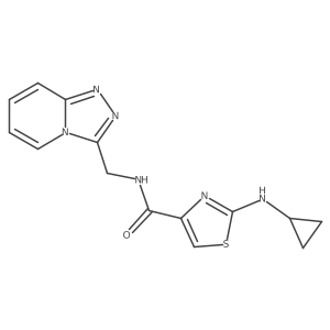 2-(cyclopropylamino)-N-([1,2,4]triazolo[4,3-a]pyridin-3-ylmethyl)-1,3-thiazole-4-carboxamide Structure