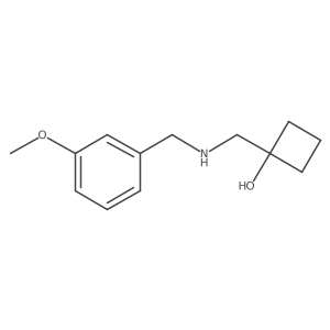 1-({[(3-Methoxyphenyl)methyl]amino}methyl)cyclobutan-1-ol结构式
