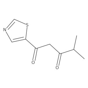 4-Methyl-1-(1,3-thiazol-5-yl)pentane-1,3-dione Structure