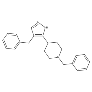 1-Benzyl-4-(4-benzyl-1H-pyrazol-3-yl)piperidine Structure